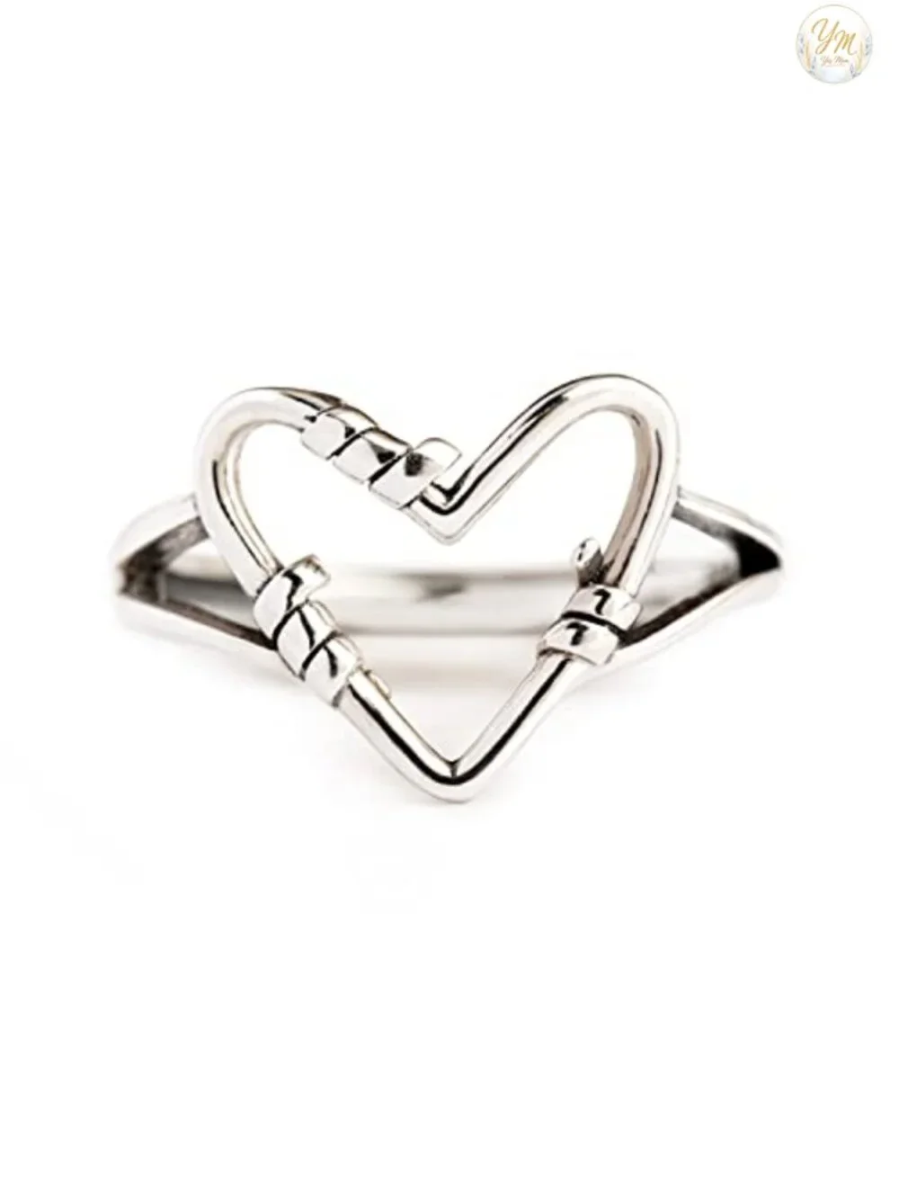 925 Sterling Silver Heart Ring – Gold Plated, Stackable, Promise Ring for Women